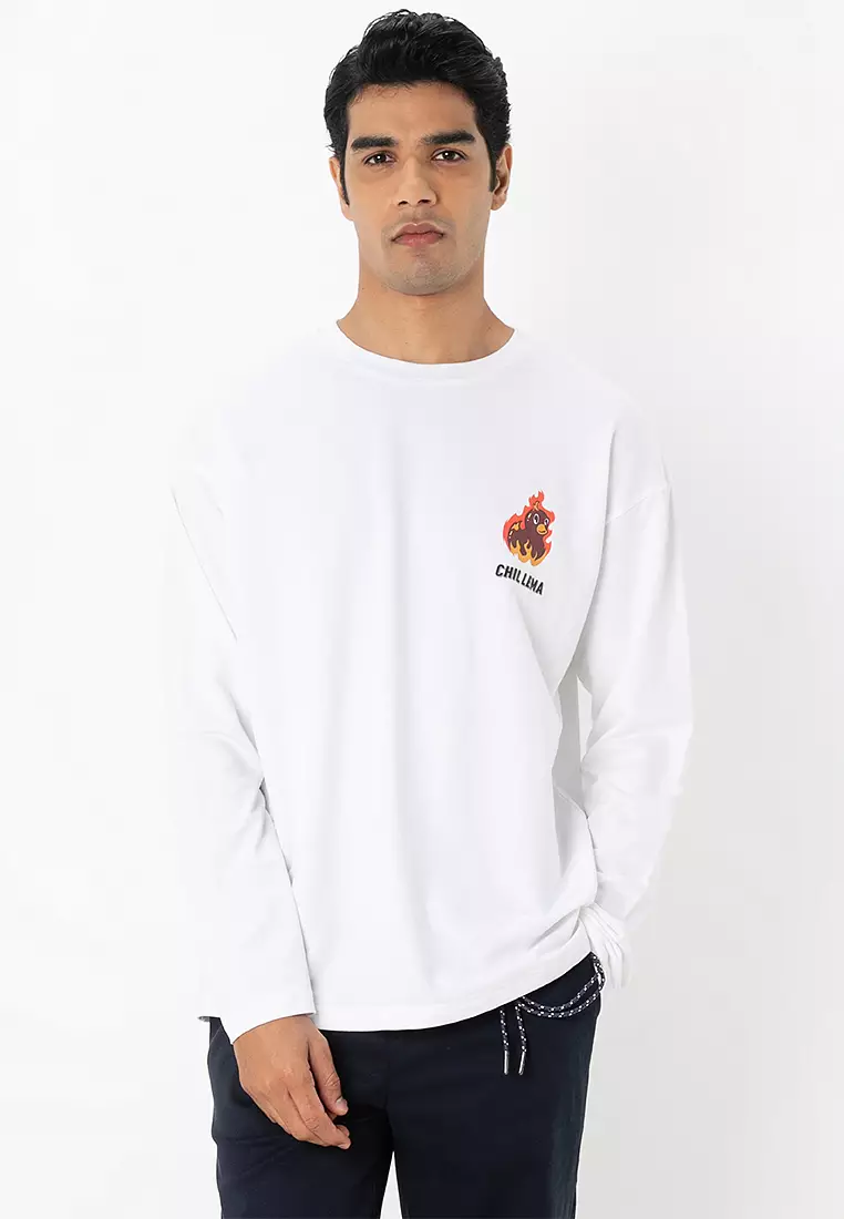 84% OFF Oversized Long Sleeve Tee