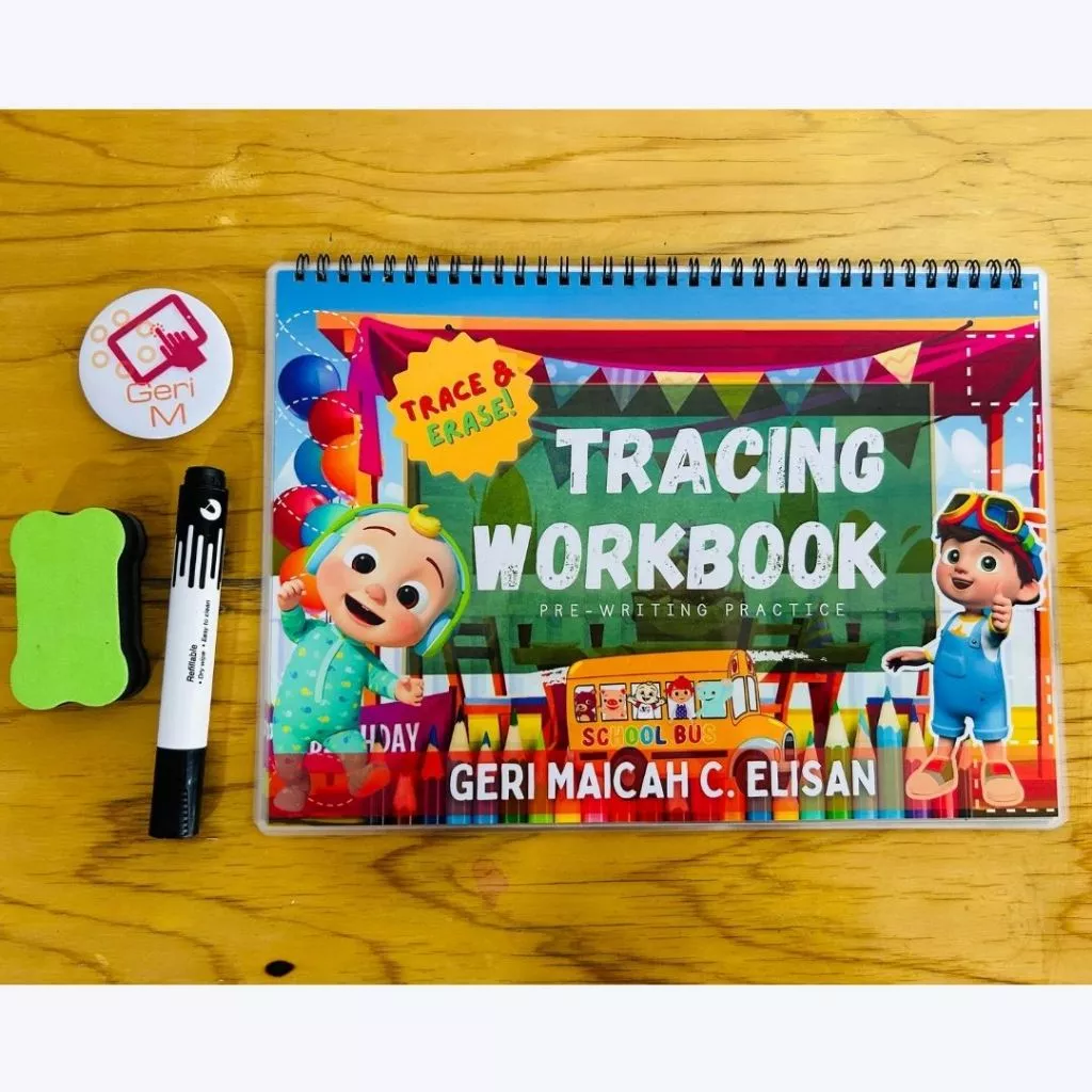 22% OFF Laminated Tracing Book for Kids | Alphabet Numbers Shapes | Reusable PreWriting | Free Marker Eraser