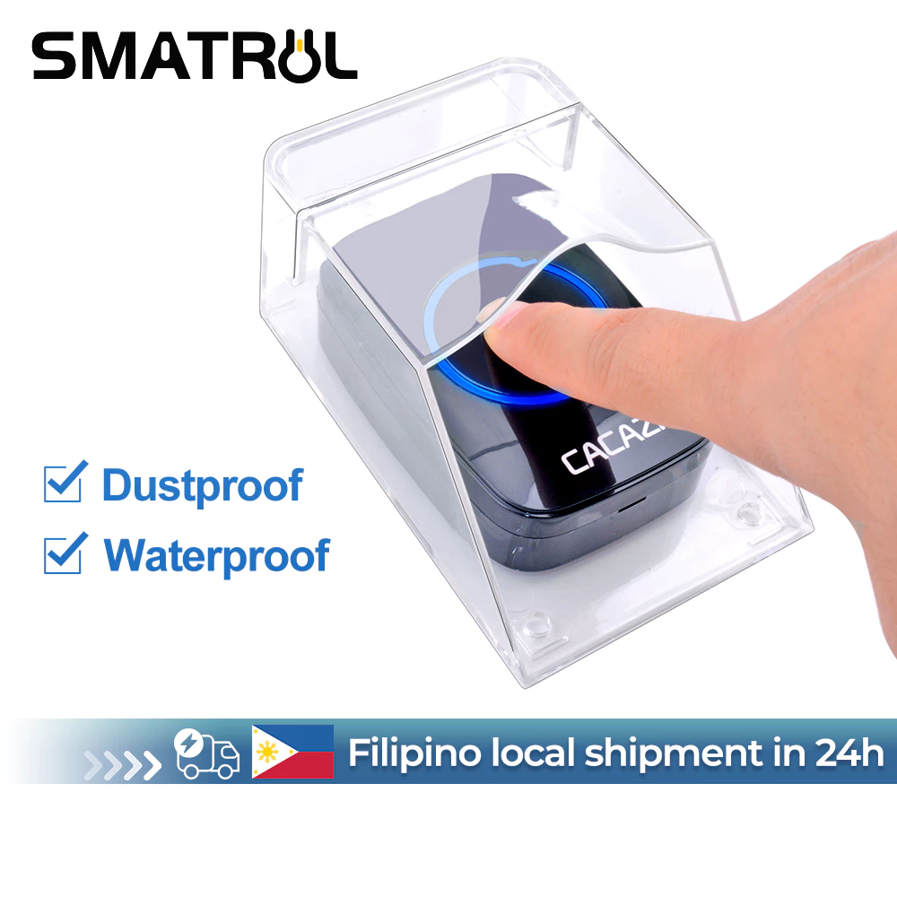 78% OFF SMATRUL Waterproof Cover Outdoor Transparent For Wireless Doorbell Home Ring Chime Button