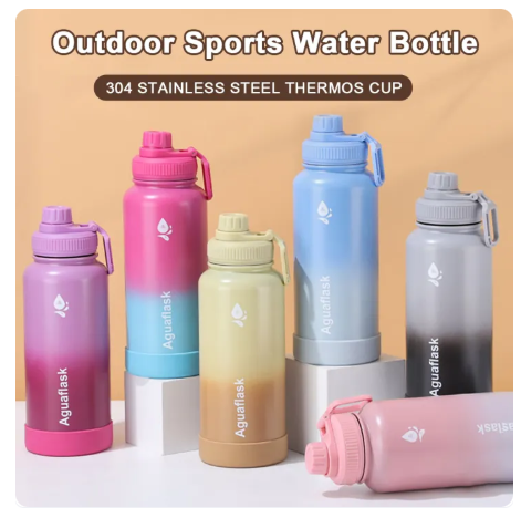 35% OFF 304 Stainless Steel 1000ML Thickened Water Cup Vacuum Insulated Outdoor Sports Thermos Cup