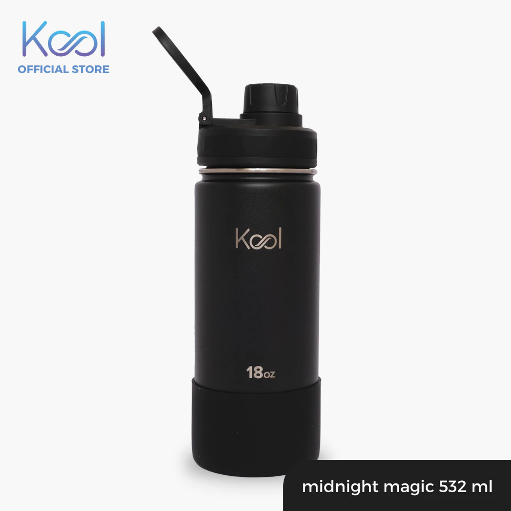 48% OFF Kool Insulated Stainless Steel Water Bottle With Silicone Boot - Midnight Magic - 18oz/532ml
