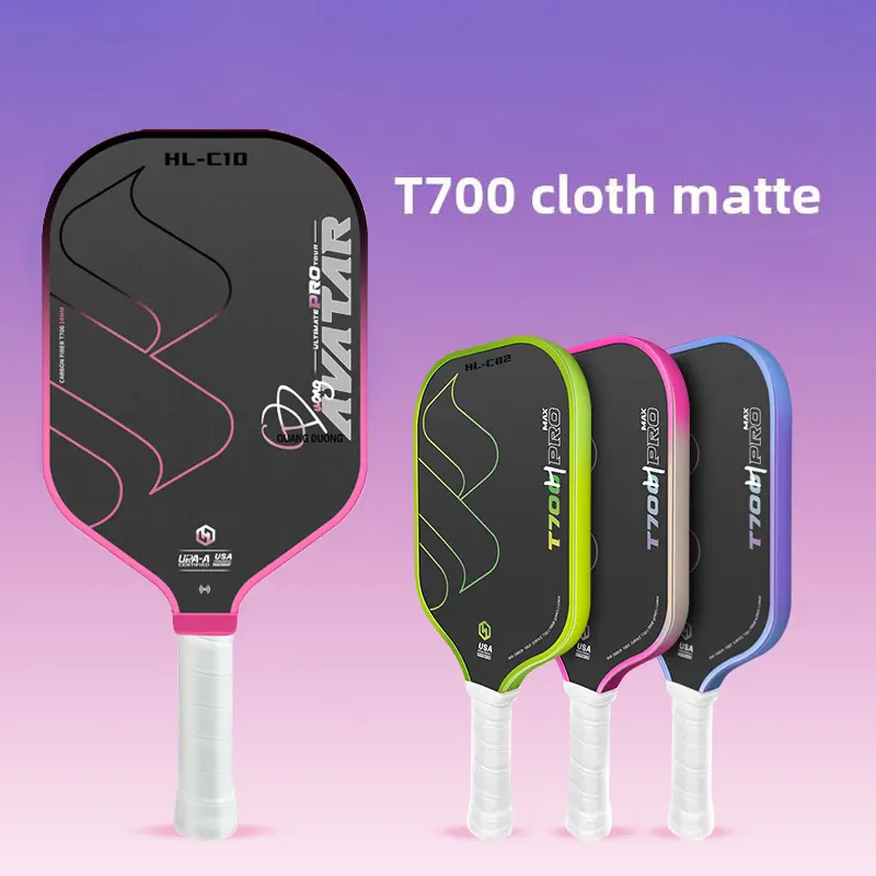 49% OFF Kawasaki T700 Carbon Fiber Pickleball Paddle HL-C10 Matte Rough Silent Multicolor Boxed Set, suitable for adults, coaches, and competition use. Pickleball Paddle Tennis Rebound Trainer Carbon Fiber Paddle Set Beginner Set pickle ball