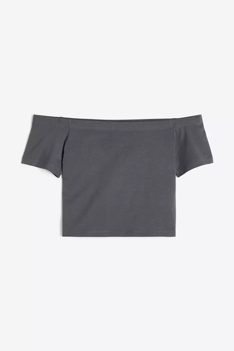 60% OFF Off-the-shoulder jersey top