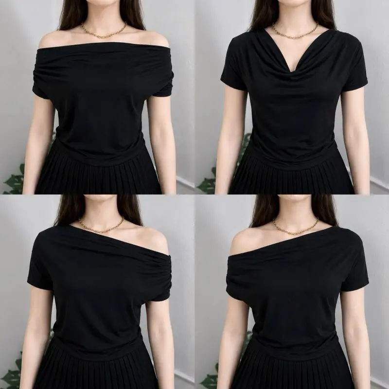 32% OFF EL Sergio | MIKA 3 Way Top FULL LENGTH - Premium ITY (XS-2XL Stretchable Single Lining Top) Womenswear