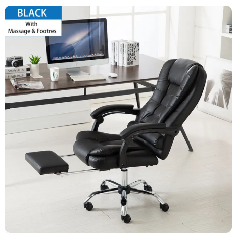 31% OFF LUVHOME Leather Office Chairs Computer Chair Ergonomic Massage Chair Swivel Chair Gaming Chair Heavy Duty Boss Chair With Footrest