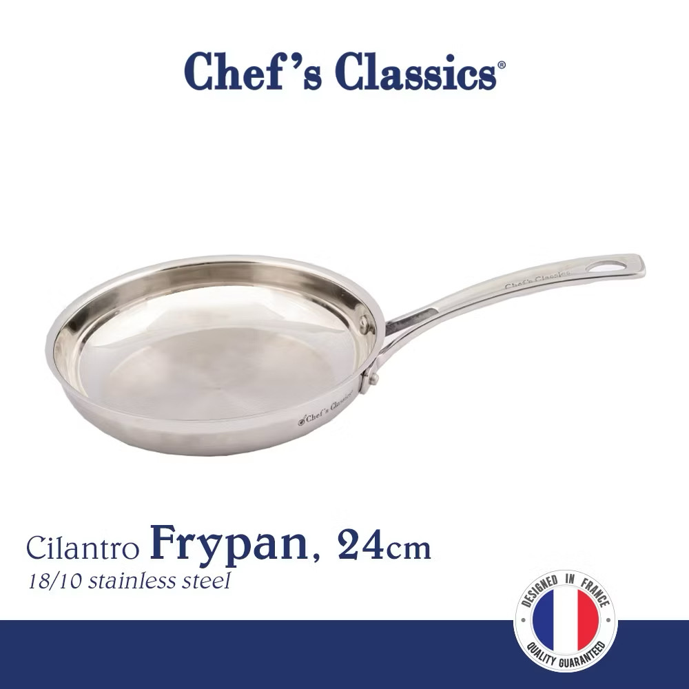 ￼Chef's Classics Cilantro Stainless Steel Frypan, 24cm