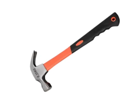 80% OFF Orange Heavy Duty Straight Rip Claw Hammer Non Slip Shock Reduction Grip 0.25kg 0.5kg