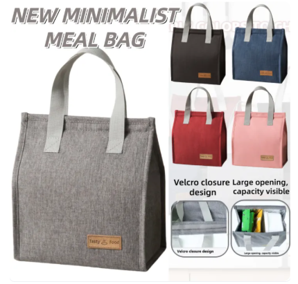 38% OFF Fashion Canvas Lunch Bag Portable Waterproof Thermal Insulation Lunch Box Storage Bento Bag Waterproof Canvas Lunch Bag Large Capacity Lunch Bag