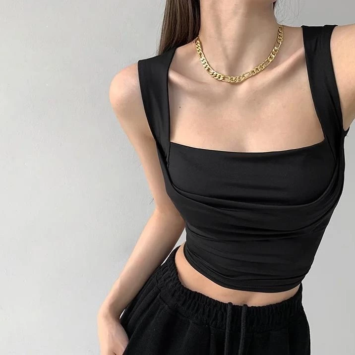 73% OFF Buy 1 Take 2 (Total of 3) Designed Casual Squareneck tank Top Womenswear Basic Summer Spicy Girl Tan