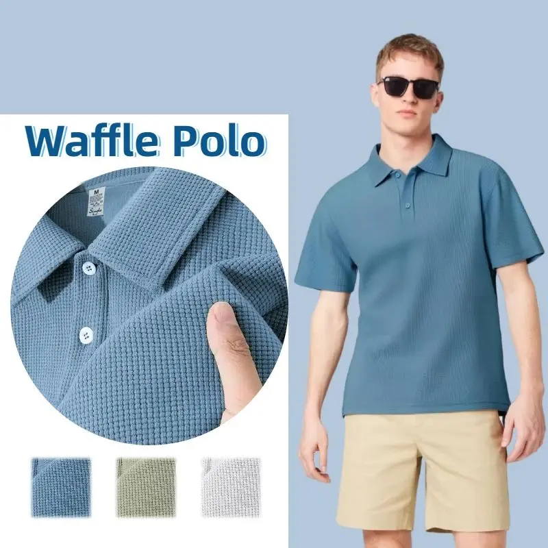 72% OFF SimplePolo Tropical Chill Waffle Polo – Lightweight, Breathable & Affordable for Men & Women