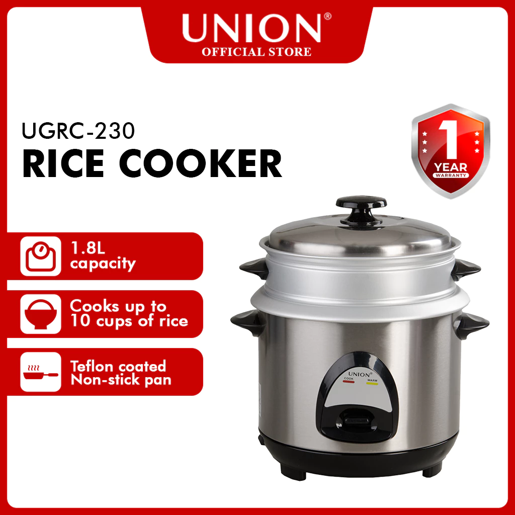 34% OFF Union Rice Cooker with Automatic 'Keep Warm' Feature 1.8L UGRC-230