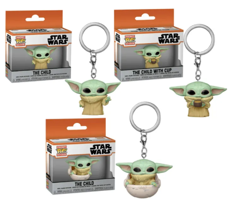 52% OFF Funko POP Star Wars Figurines Toys PVC Cute Baby Yoda Keychains The Mandalorian Anime Dolls Collection Key Ring Gift