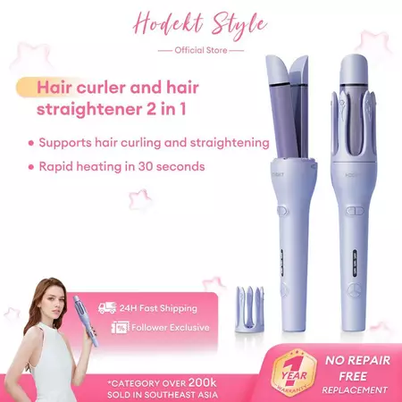 59% OFF HODEKT 2 In 1 Hair Curler And Straightener Automatic Curler Iron Ceramic Curling Curler Fast Heating