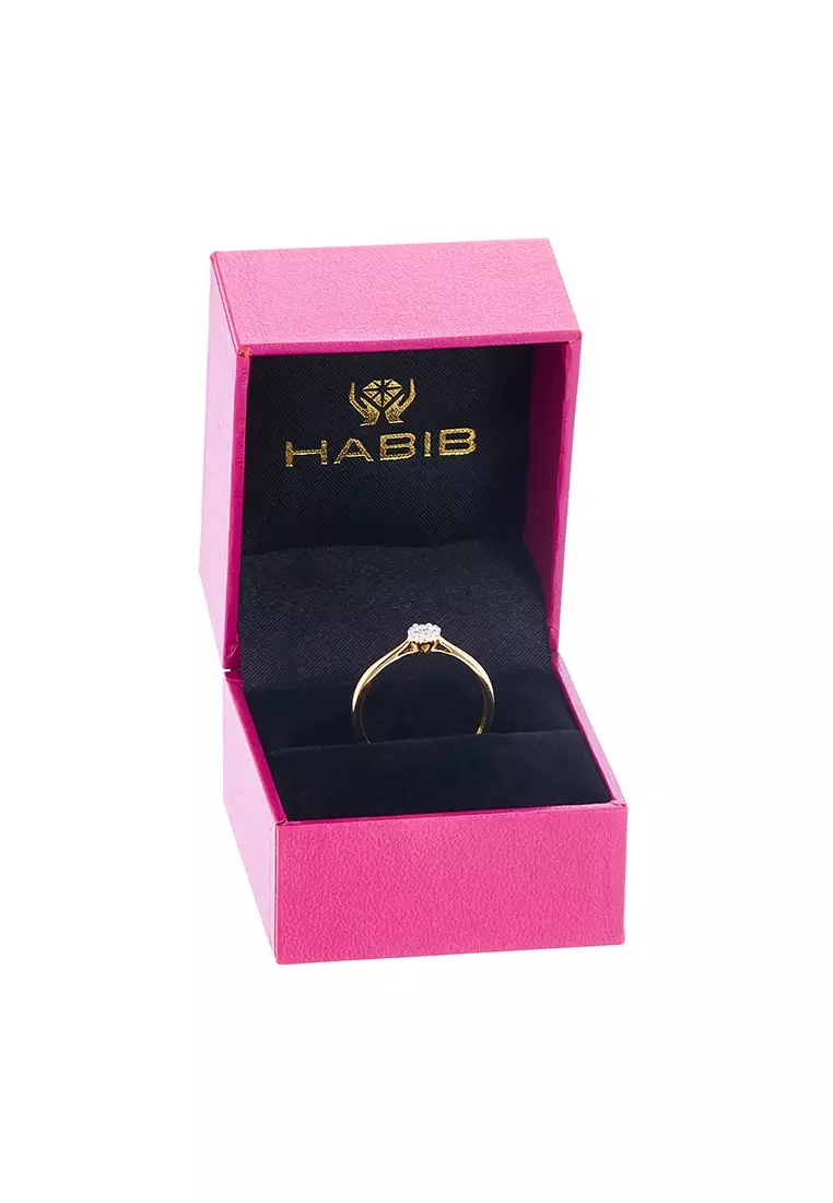 49% OFF HABIB  5.0 1 HABIB ADORE | Diamond Ring (A La Solitaire) in 375/9K Yellow Gold Ring 256971023(R)-YG-0.10