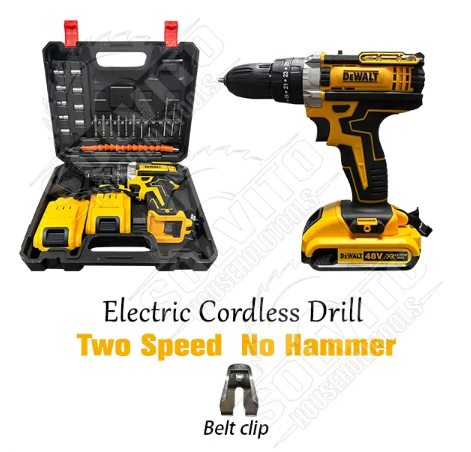 70% OFF DeWalt 6.0Ah 48V Impact Cordless Drill Hand Drill 2 Battery 1 Charger Battery Screwdriver Set