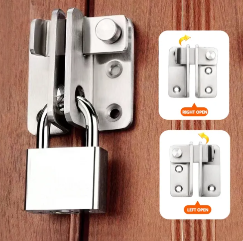 41% OFF Stainless Steel Safety Hasp Door Lock for Bedroom Bathroom Door double lock safety door locks Latch
