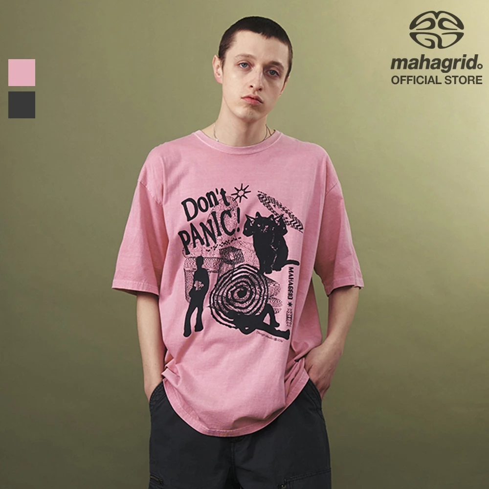 53% OFF [MAHAGRID] Don’T Panic Pigment T-shirt_Unisex_Korean style