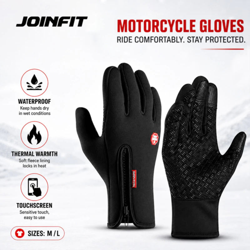 58% OFF JOINFIT Men's Gloves Sport Fishing Splash-proof Army Cycling Nonslip Zipper Touch Motorcycle Cycle