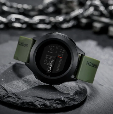 17% OFF Local QuikSilver Men's Watch with Rubber Strap Outdoor Sports Digital Electronic Men's Watch