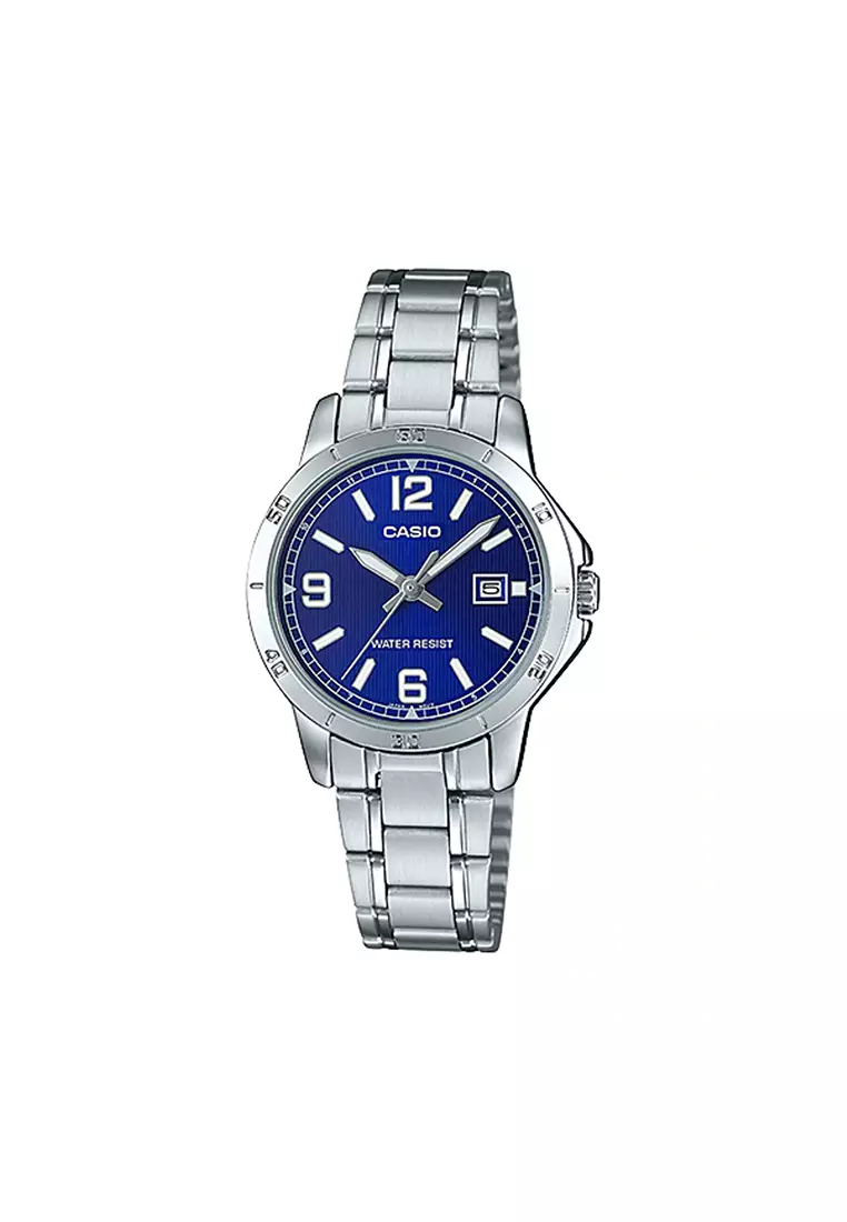 55% OFF Women's Analog Watch Watch LTP-V004D-2B Stainless Steel Band Ladies Watch
