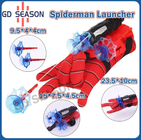 49% OFF Toys for kids spiderman launcher anime character mask spider web gloves boy birthday gift
