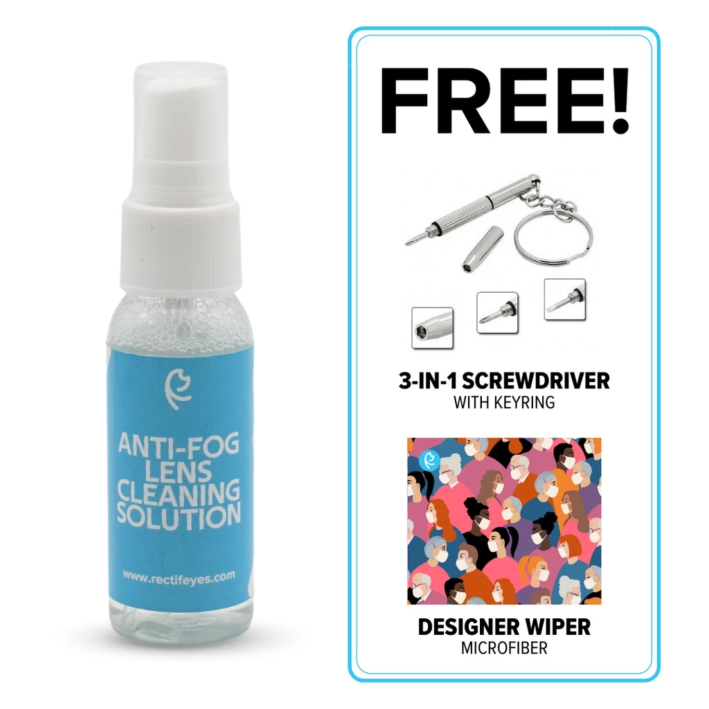 70% OFF Rectifeyes Anti-Fog Lens and Glass 2 in 1 Cleaning Kit with Free Screwdriver and Microfiber Wiper