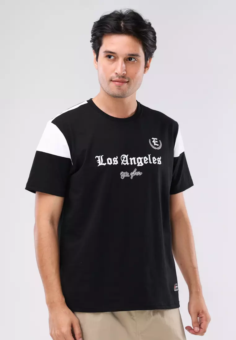 67% OFF Ego Round Neck Streaky Short Sleeves