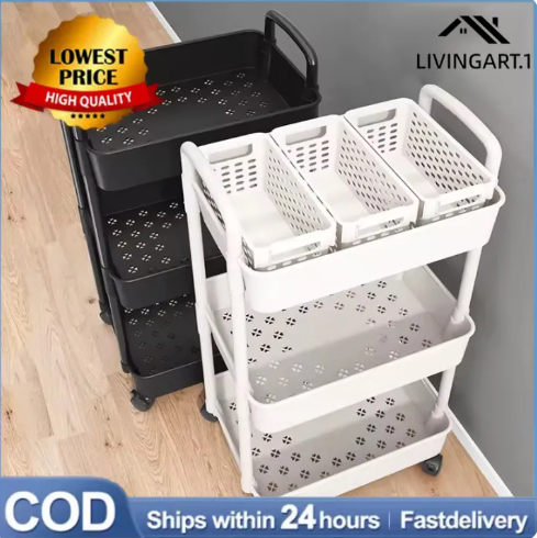 72% OFF COD🔥3/4/5Layers Bathroom Trolley Cart Organizer Kitchen Shelf Rack Shelf Storage Rack With Wheel#XTC#XTC05
