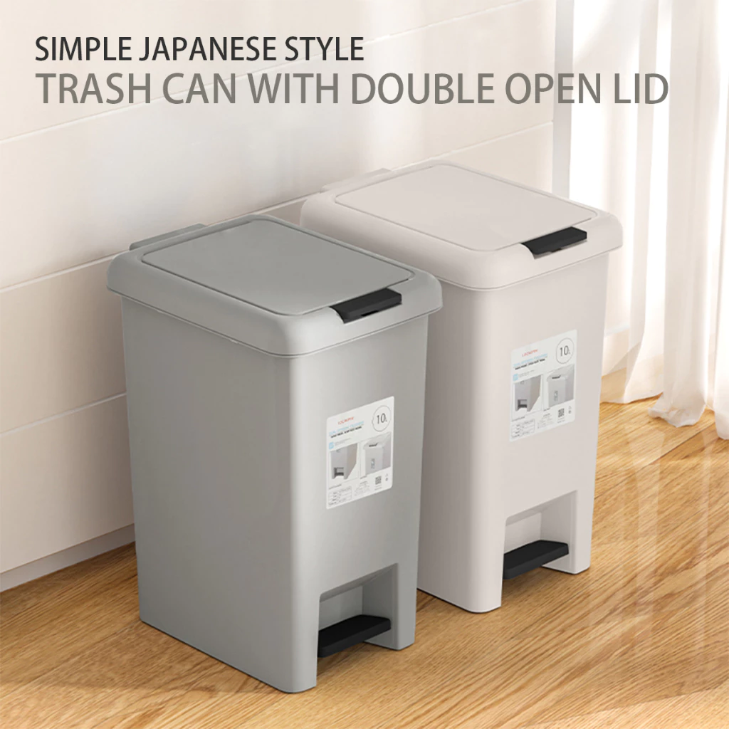 44% OFF LOCAUPIN Multipurpose Two Way Opening Trash Can Foot Pedal Press Lid Recycling Bin Garbage Container