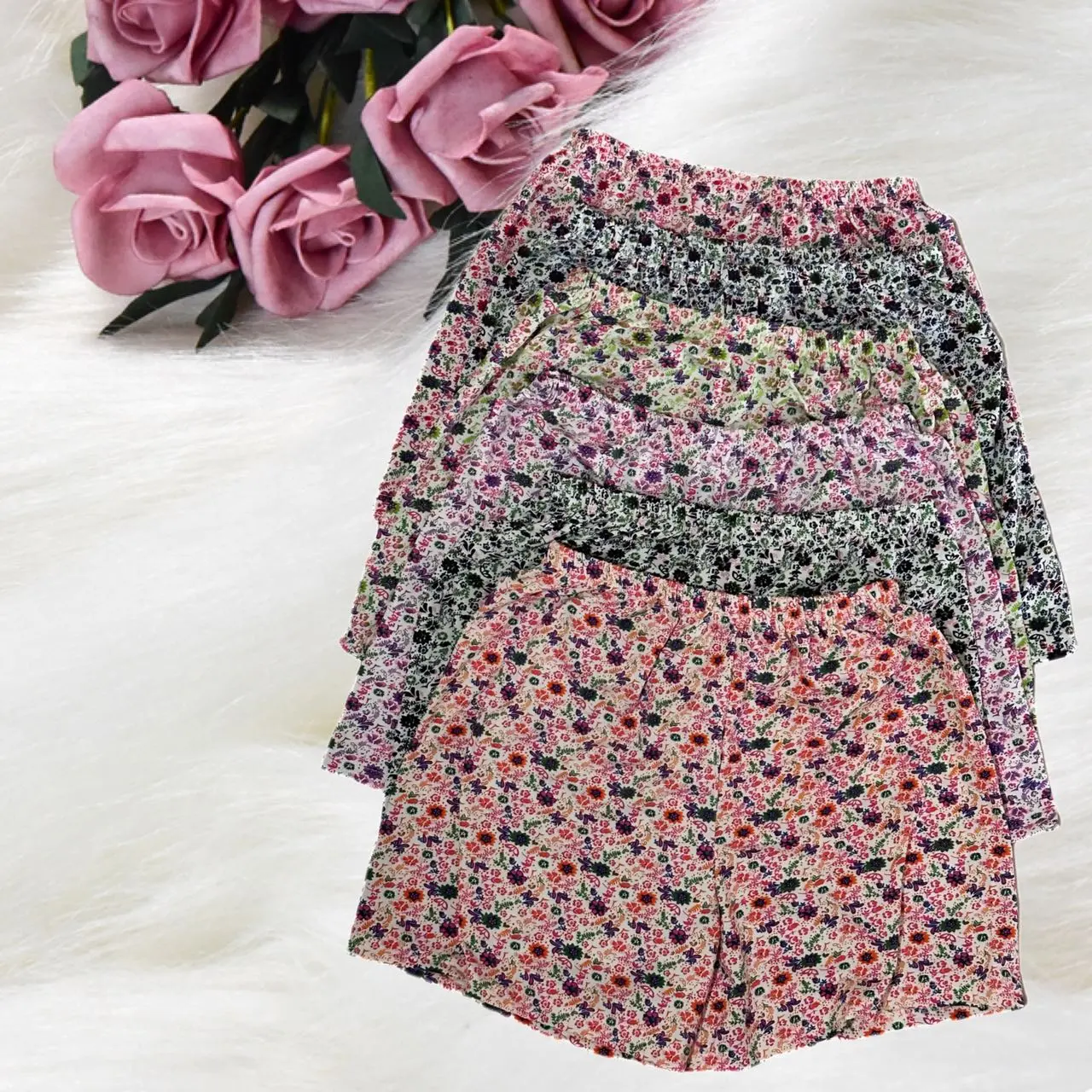 64% OFF 6pcs Floral Short Dolphin Sexy Shorts For Women Ladies Flower Colors cotton Stretchable Womenswear Bottoms