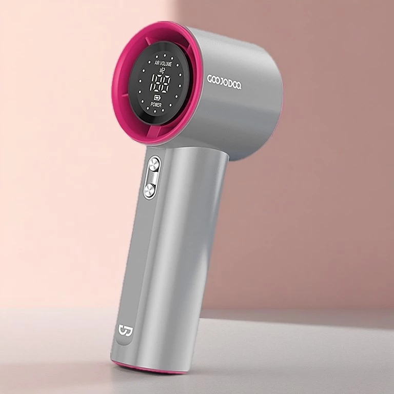 47% OFF GOOJODOQ Mini Fan 4000 mAh Turbo Jet Rechargeable Handheld Portable Strong Wind 100 Gear High-Speed