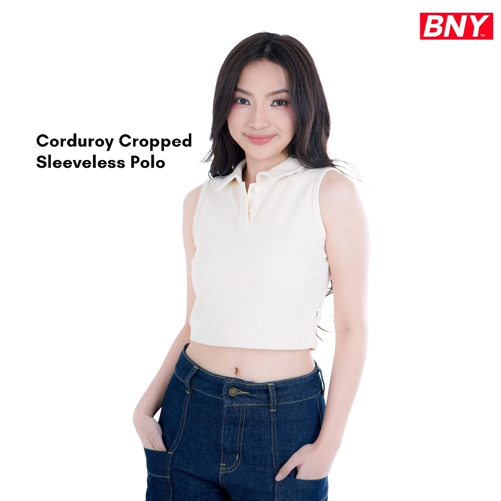 24% OFF BNY LADIES' CORDUROY CROPPED SLEEVELESS (375)