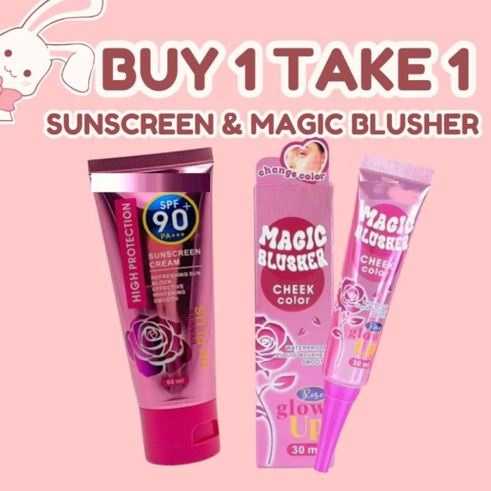 46% OFF BUY 1 TAKE 1 MAGIC BLUSHER TINTED CREAM AND SUNSCREEN SPF90+++