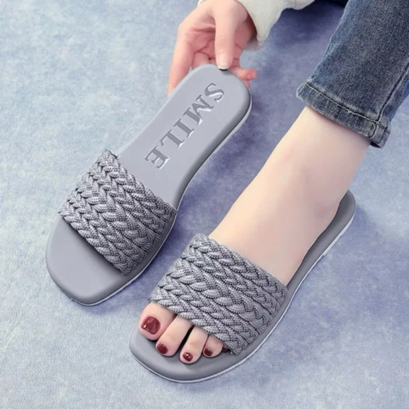 14% OFF Korean Sandals Flat Slippers Indoor and outdoor
