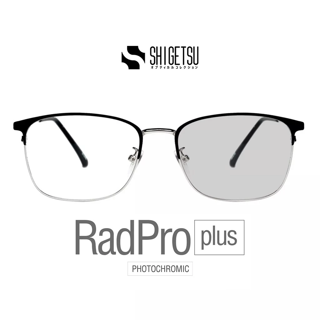 64% OFF Shigetsu CHIBA RadPro Plus Eyeglasses Glasses in Metal Frame Anti Radiation and Photochromic Lens