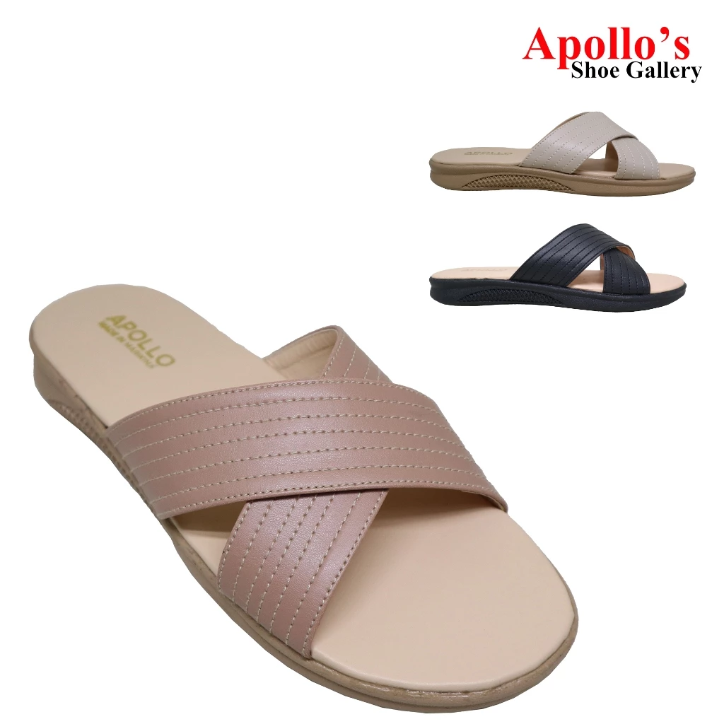 55% OFF Apollo 8855 MARIKINA MADE Ladies Wedge Sandals Mocca Black Off White