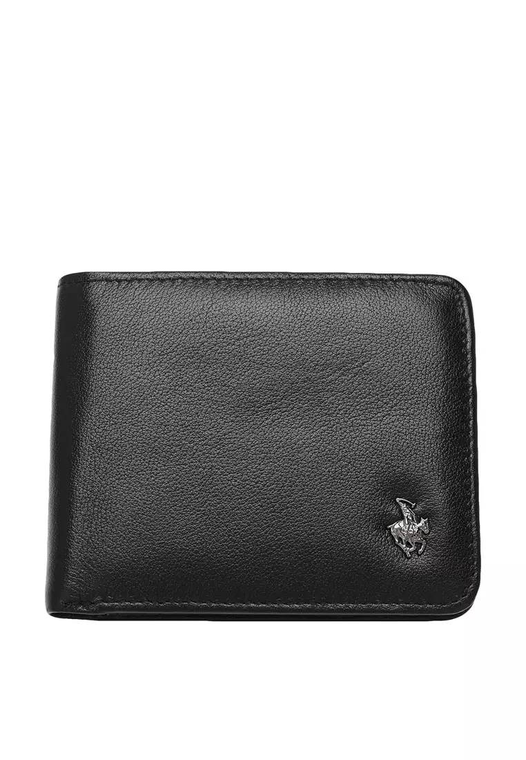 35% OFF Swiss Polo Men's Genuine Leather RFID Blocking Wallet - Black