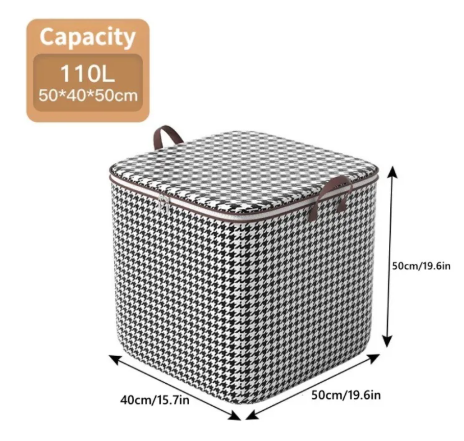 46% OFF FIND Large Storage Bag Clothes/Quilt Storage bag With Cover Organizer Oxford Fabric Foldable Shelf Box