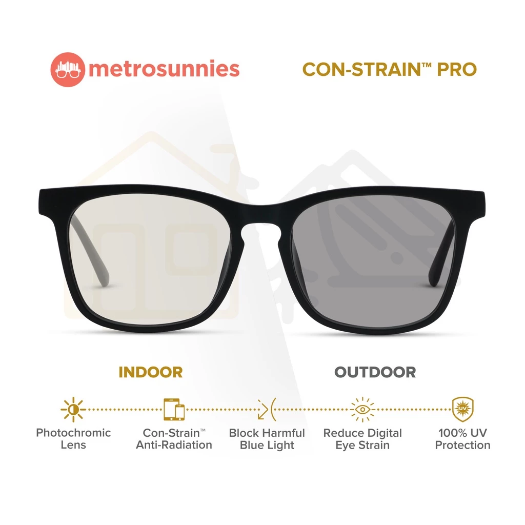 54% OFF MetroSunnies Prince Specs (Black) / Replaceable Lens / Versairy Ultralight Weight / Eyeglasses