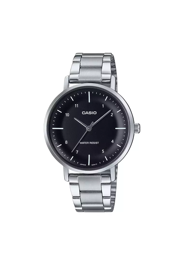 60% OFF CASIO Silver Stainless steel Bracelet Analog Watch GNY-LTP-VT03D-1BDF