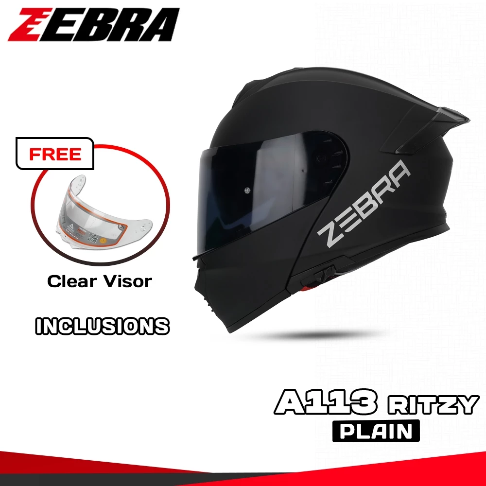 30% OFF ZEBRA A113 RITZY Modular Helmet Dual Visor Motorcycle