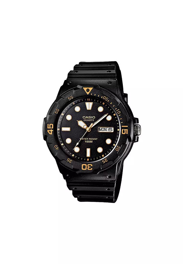 55% OFF Men Analog Watch MRW-200H-1EV Black Resin Strap