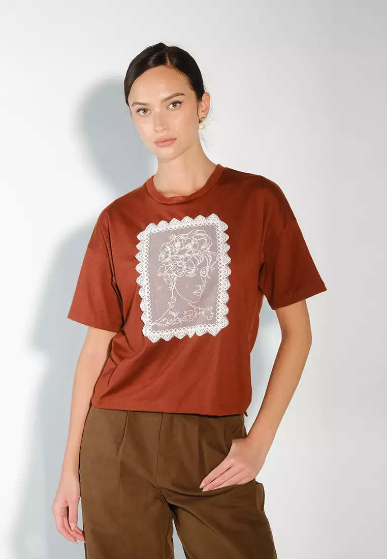 30% OFF Plains & Prints Sari-Sari Binibini Short Sleeve Shirts Top