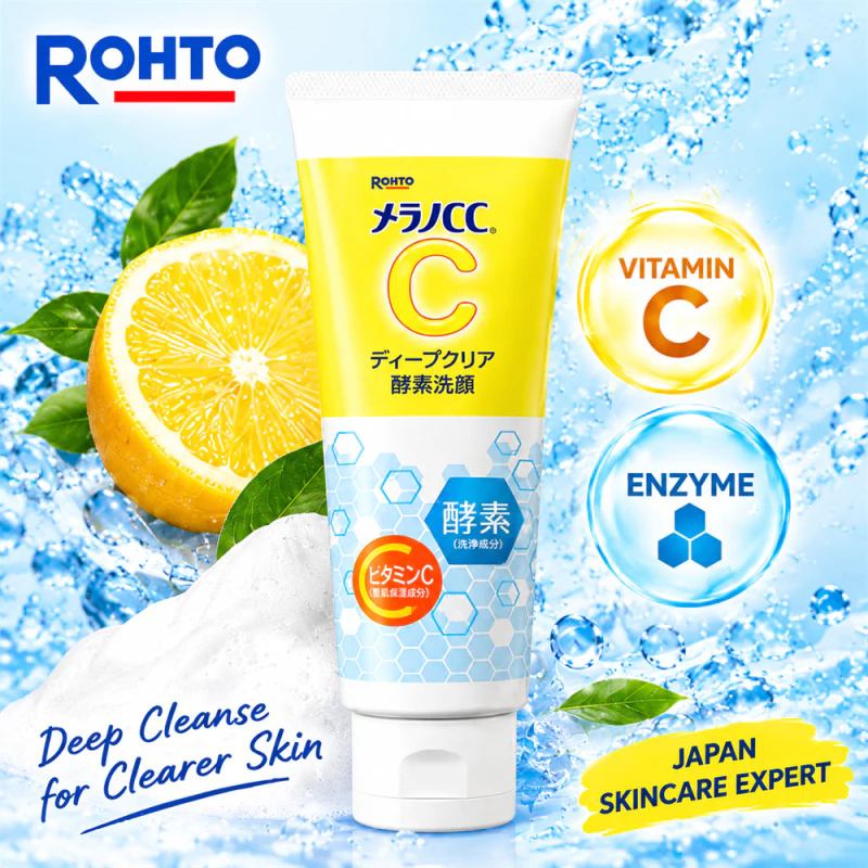 53% OFF Rohto Melano CC Vitamin C Enzyme Face Wash 130g | Japan Imported Facial Cleanser, Pore Cleansing, Brightening Face Wash