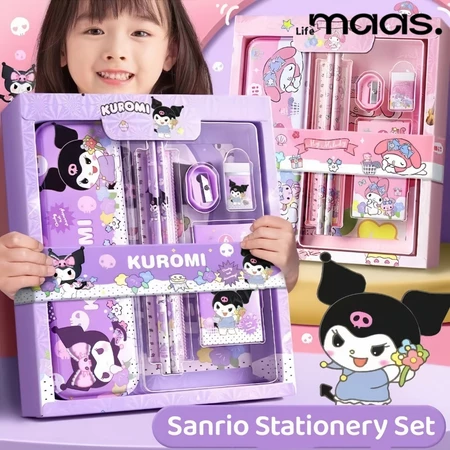 28% OFF Sanrio Stationery Set with Gift Box Student Prize Cute Cartoon kuromi Cinnamoroll School Supplies