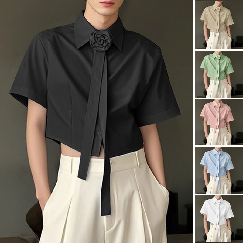 56% OFF INCERUN men's floral tie casual shirt