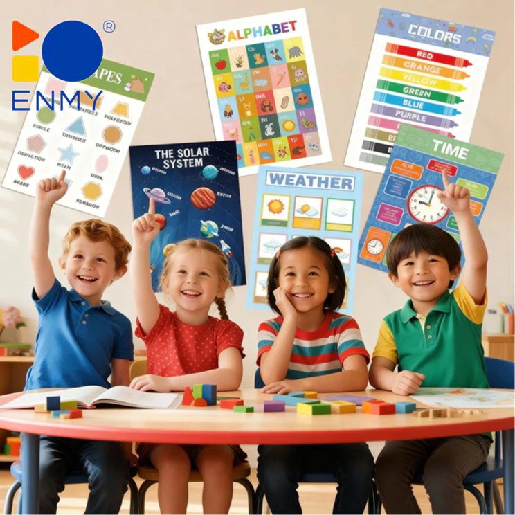 57% OFF ENMY 12PCS Early Educational Chart For Kids Toddlers Learning Number Color Alphabet Wall Chart