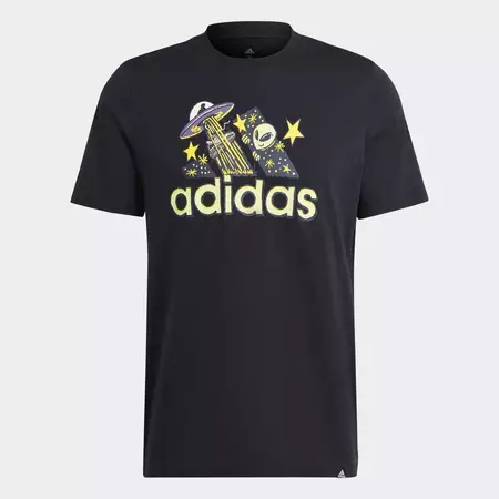 25% OFF Adidas Lifestyle Sportswear Dream Doodle Fill Tee Men Black IL2827
