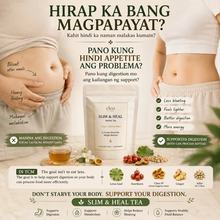 35% OFF CLEO Slim And Heal Herbal Tea Caffeine-Free Digestion Support For Bloating Gut Health Weight Routine