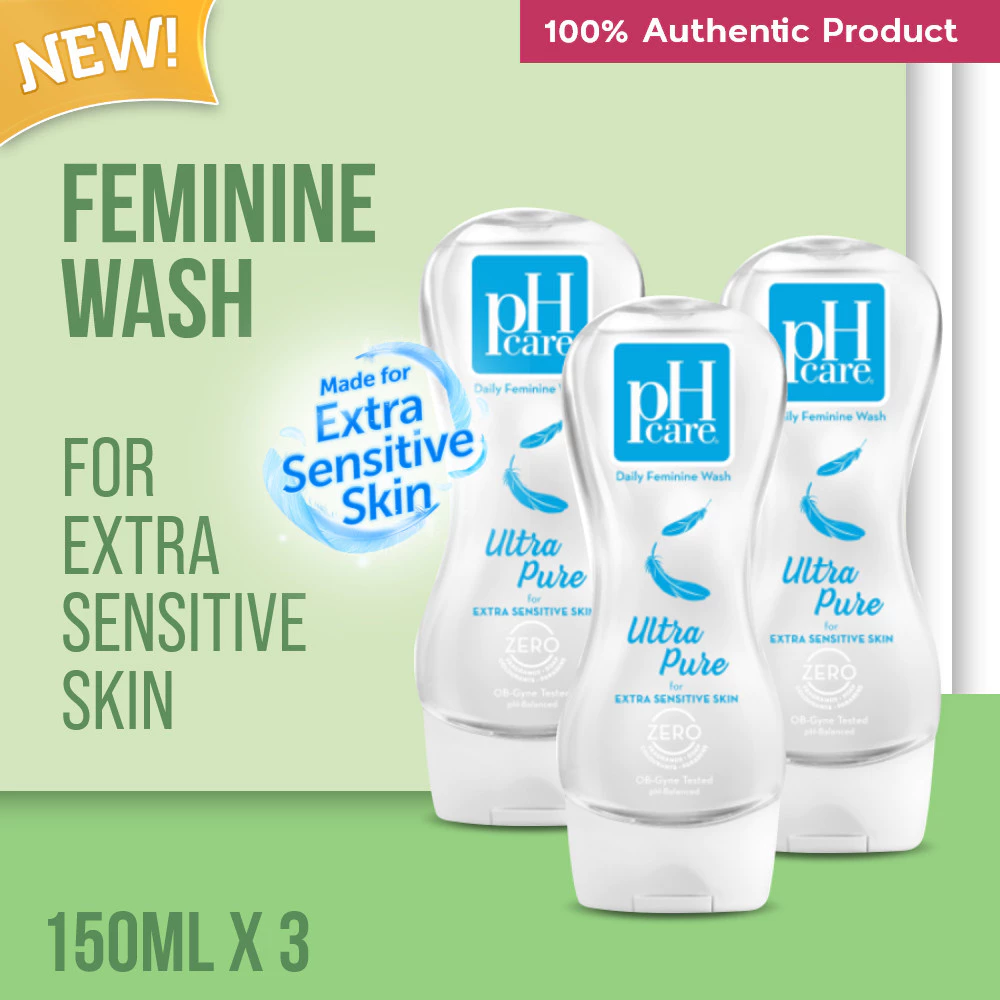20% OFF pH Care Daily Feminine Wash Ultra Pure 150ml x 3
